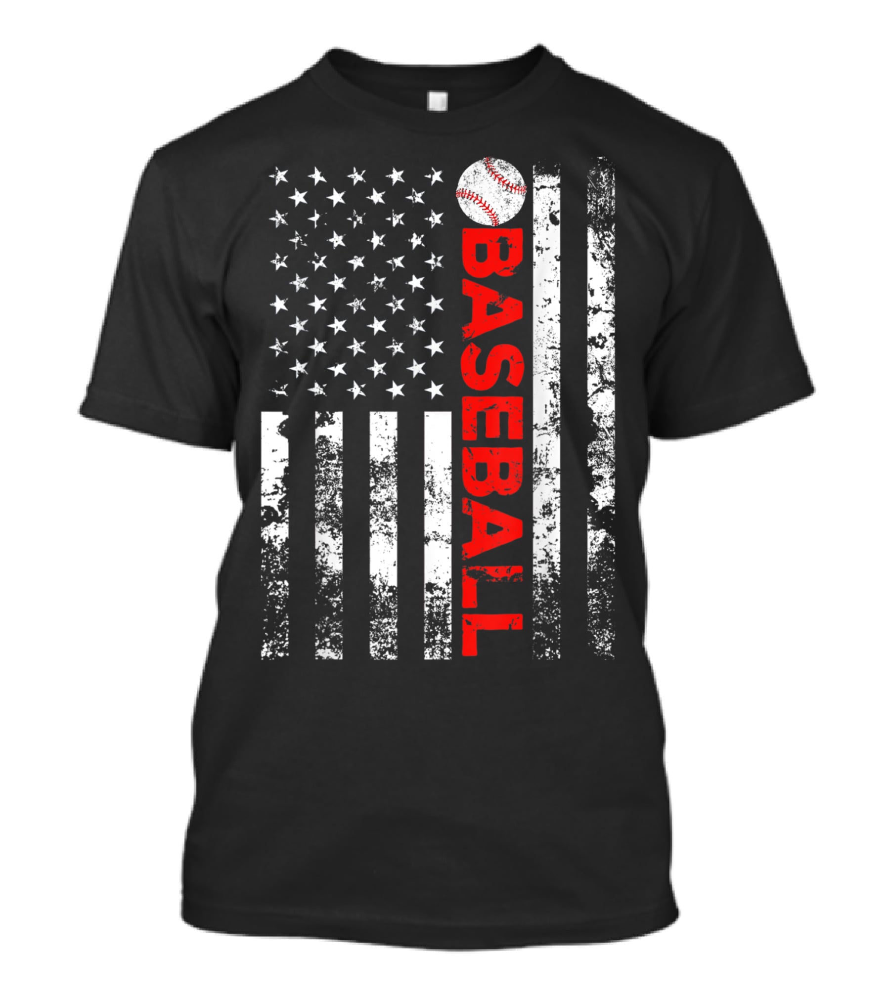 American Flag Baseball Stripes T-Shirt