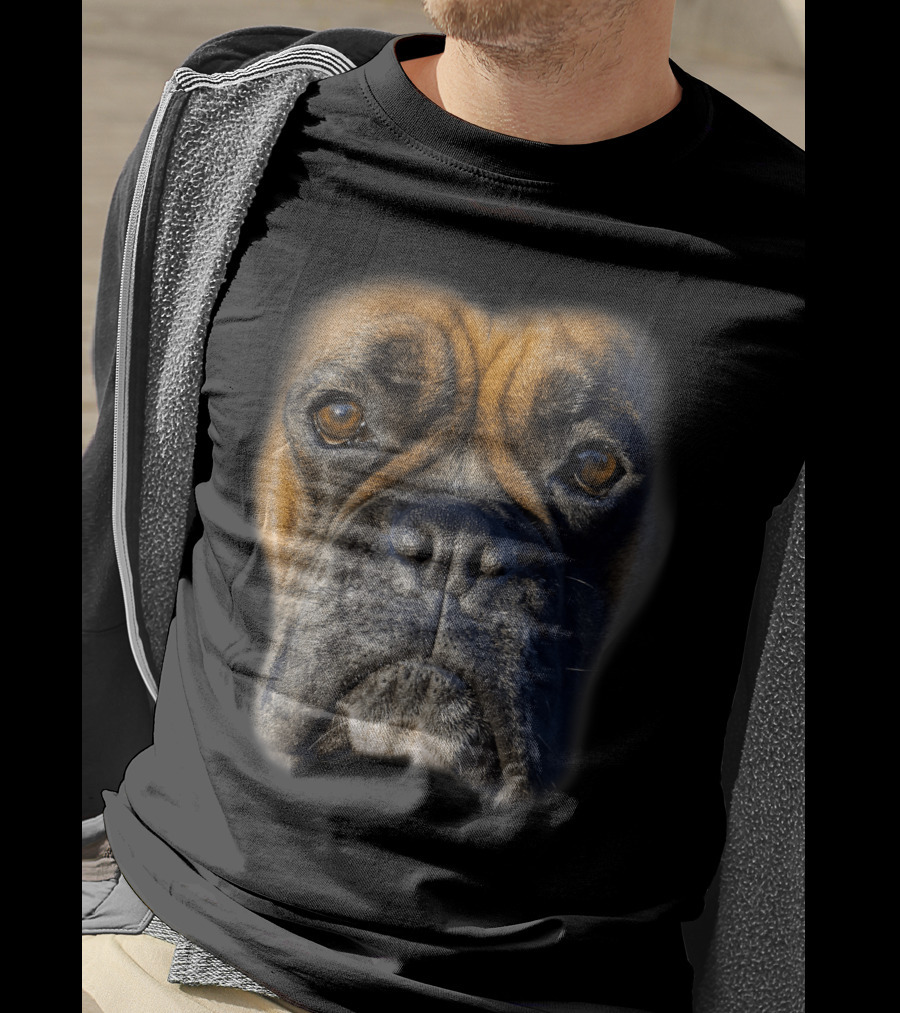 Animal Lover Boxer Face Funny Dog Lovers Tee For Pet Enthusiasts T-Shirt