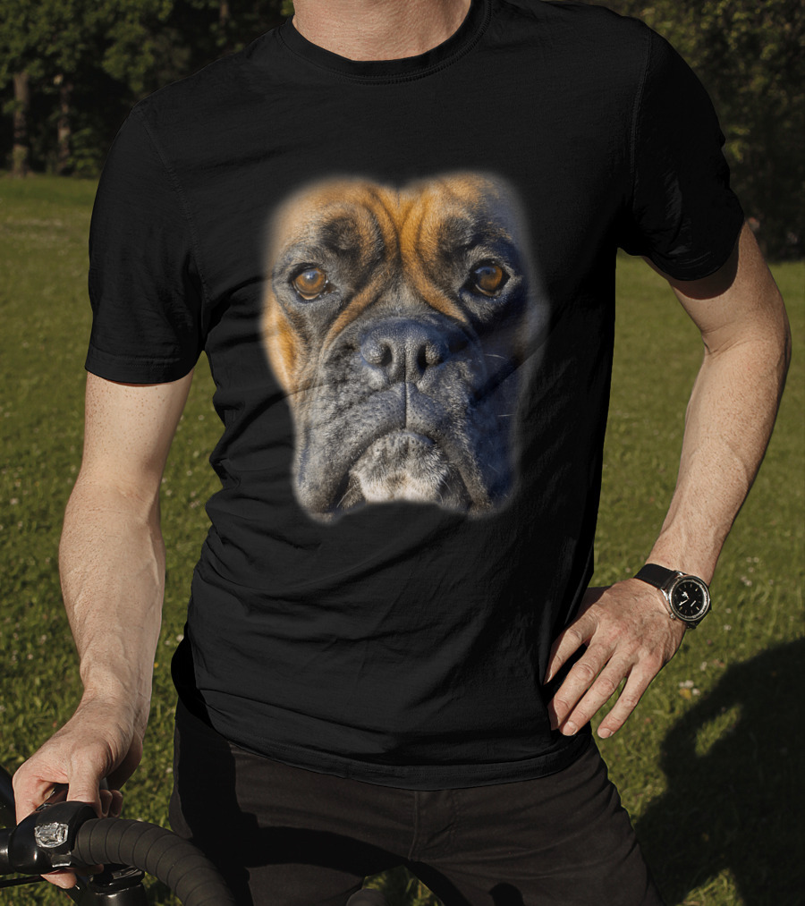 Animal Lover Boxer Face Funny Dog Lovers Tee For Pet Enthusiasts T-Shirt