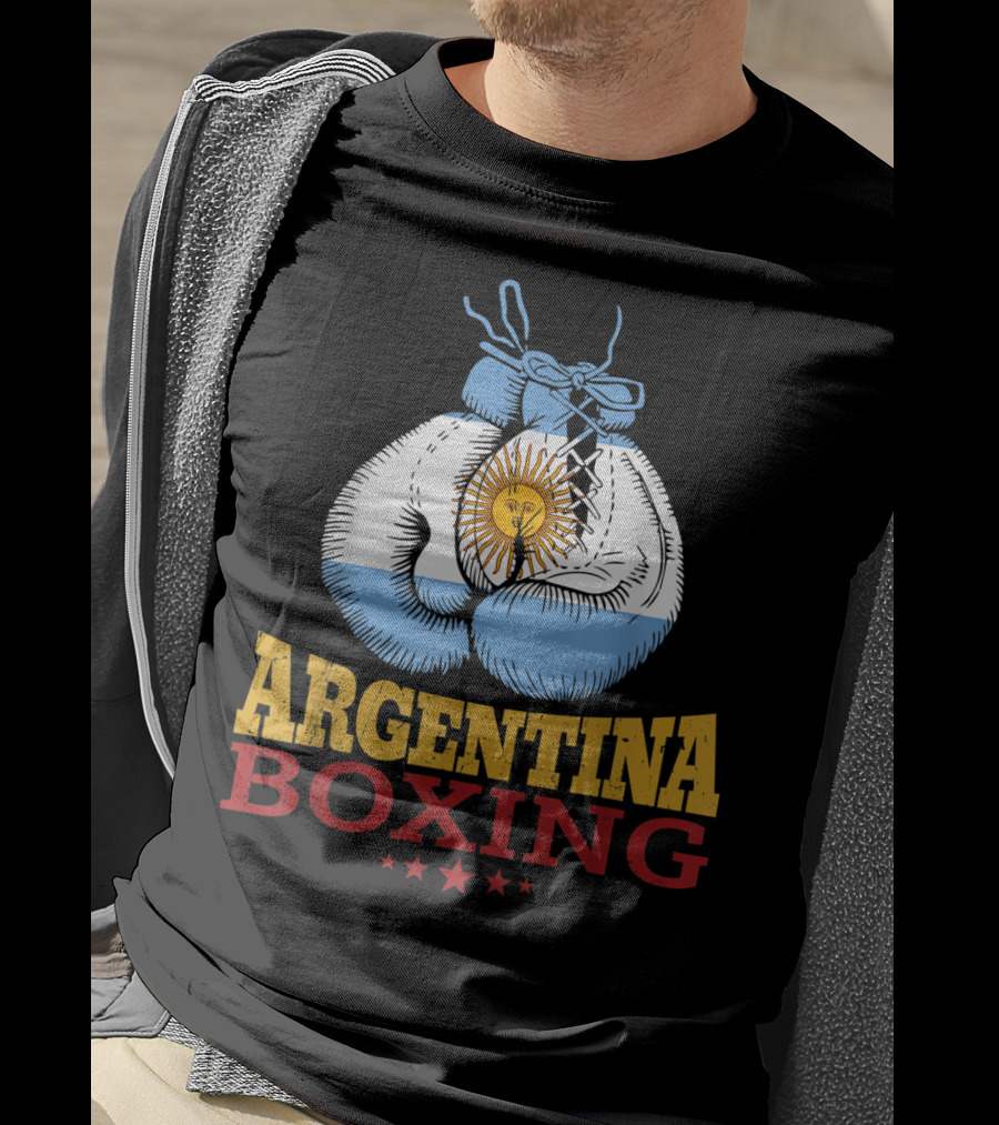 Argentina Boxing Gloves Flag Pride T-Shirt