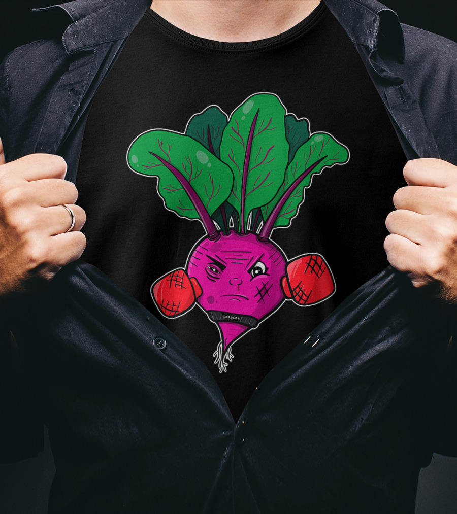 Beet Boxer Vegan Vegetable Empirical Dad Joke Pun T-Shirt
