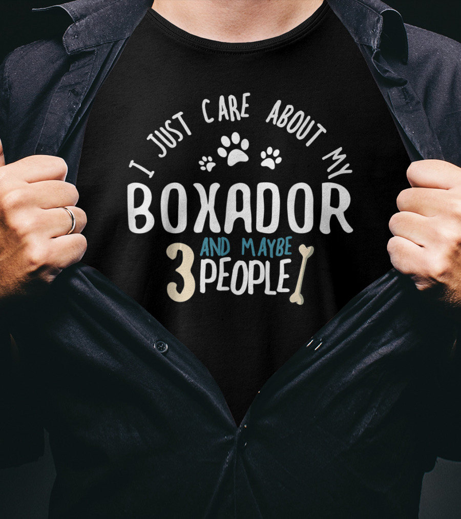 I Just Care About My Boxador And Maybe 3 People T-Shirt