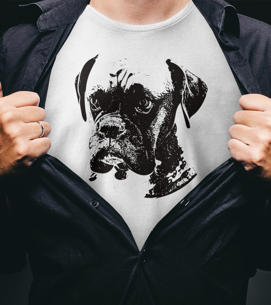 Boxer Dog Face Boxer Mom Or Dad T-Shirt