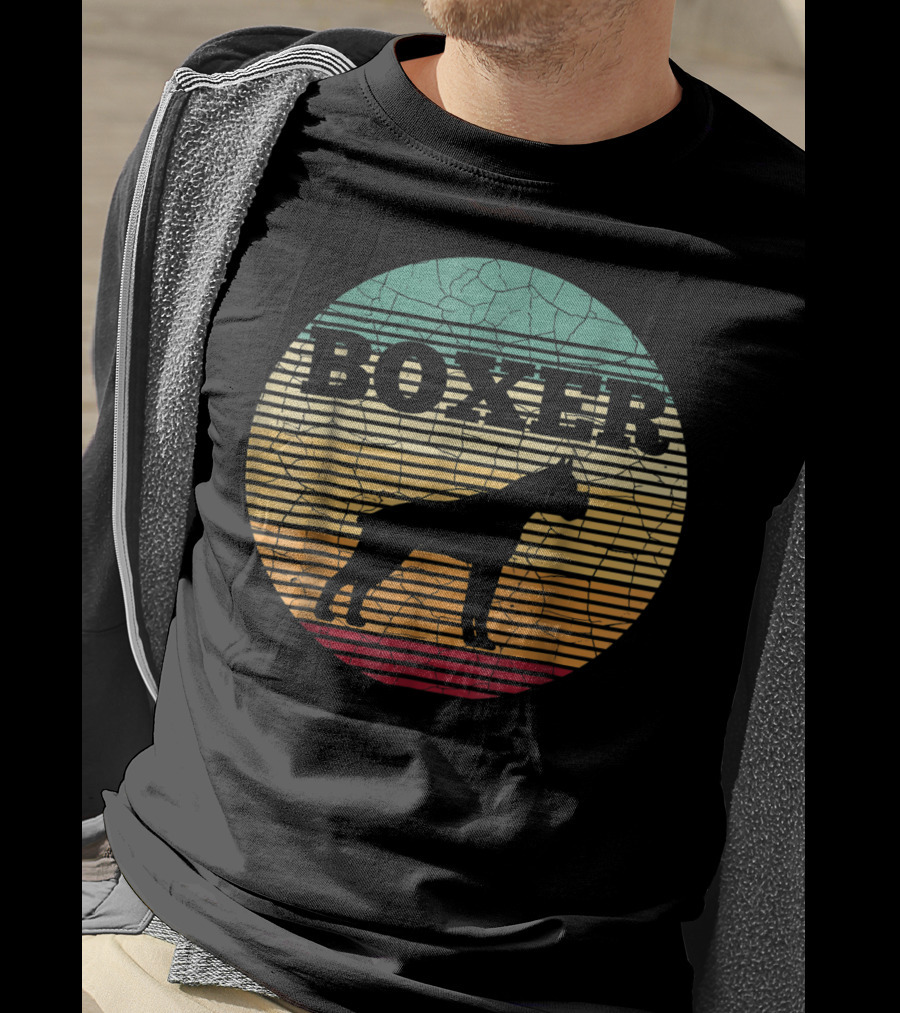 Boxer Dog Vintage Boxer Mom Boxer Dad T-Shirt