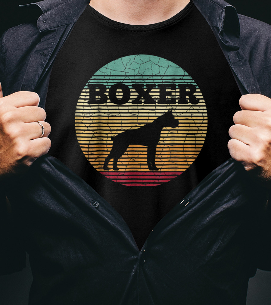 Boxer Dog Vintage Boxer Mom Boxer Dad T-Shirt
