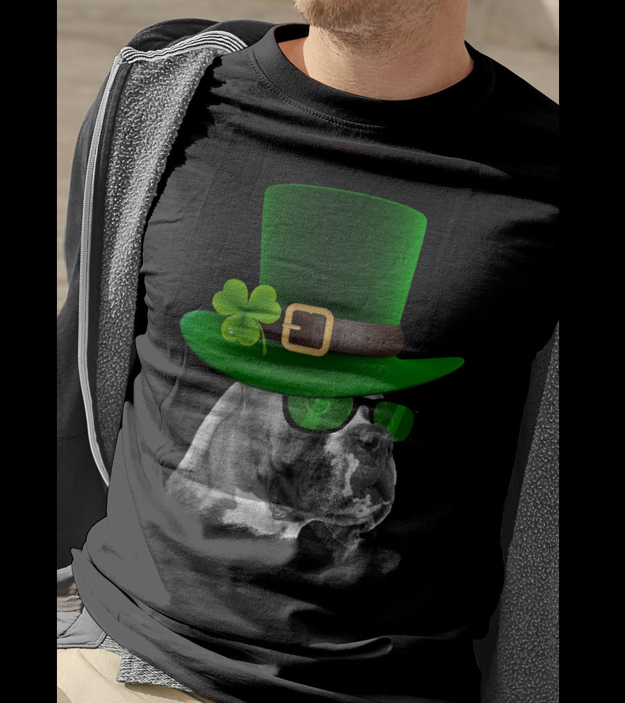 Boxer Dog St Patrick's Day Green Hat Shamrock T-Shirt
