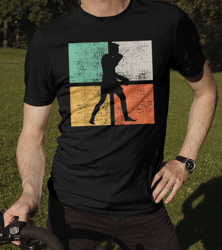 Boxing Boxer Vintage Box Club Silhouette Retro Blocks T-Shirt