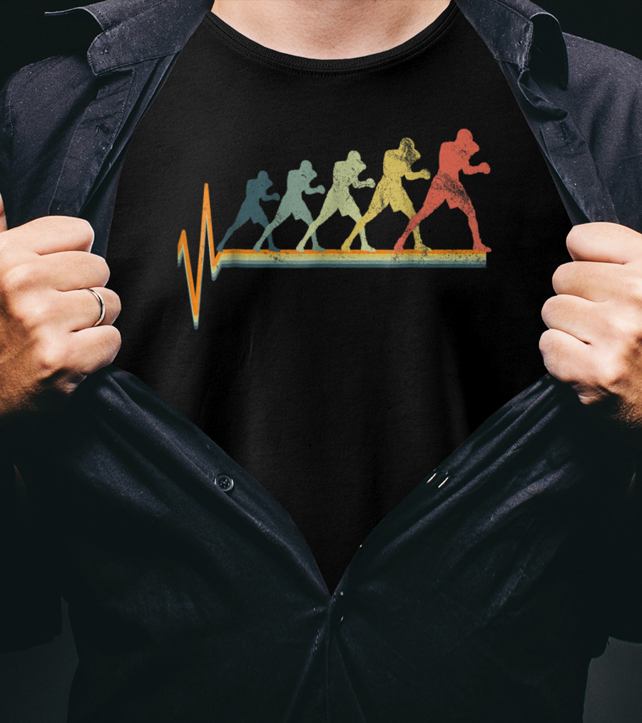Heartbeat Boxing Evolution Fighter Love T-Shirt
