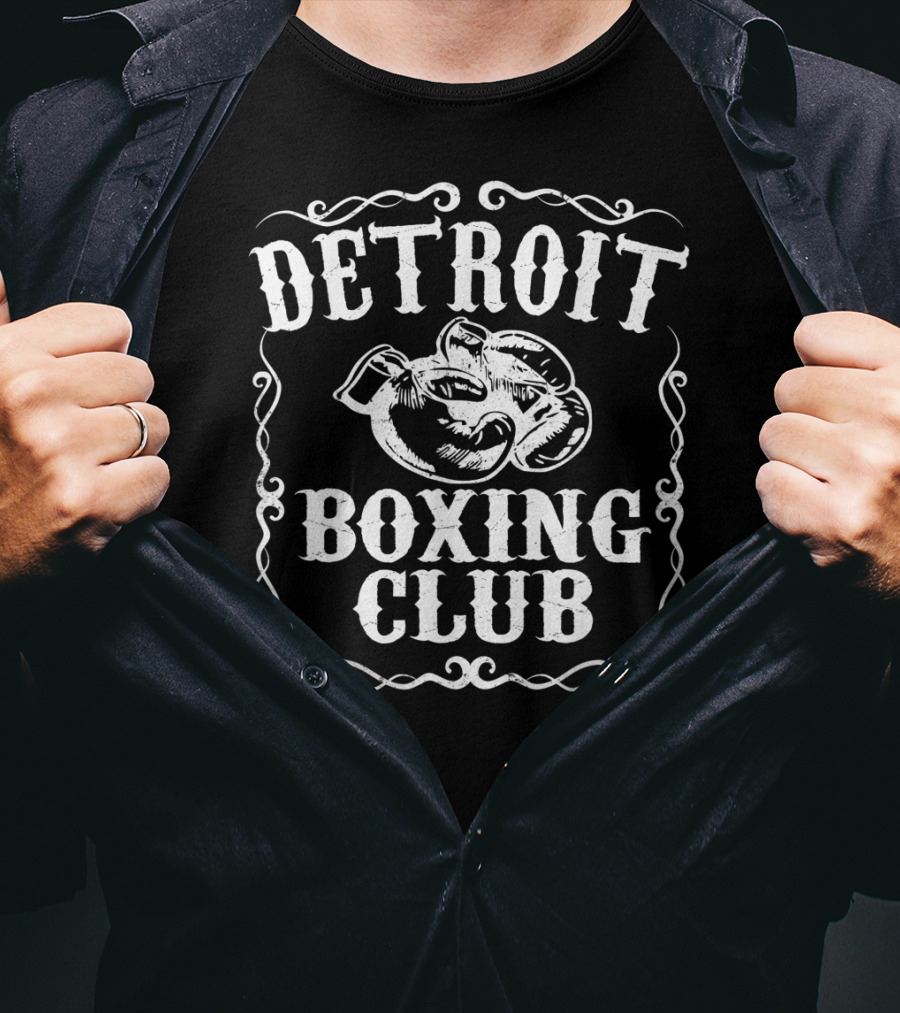 Detroit Boxing Club Vintage Boxer Gloves T-Shirt