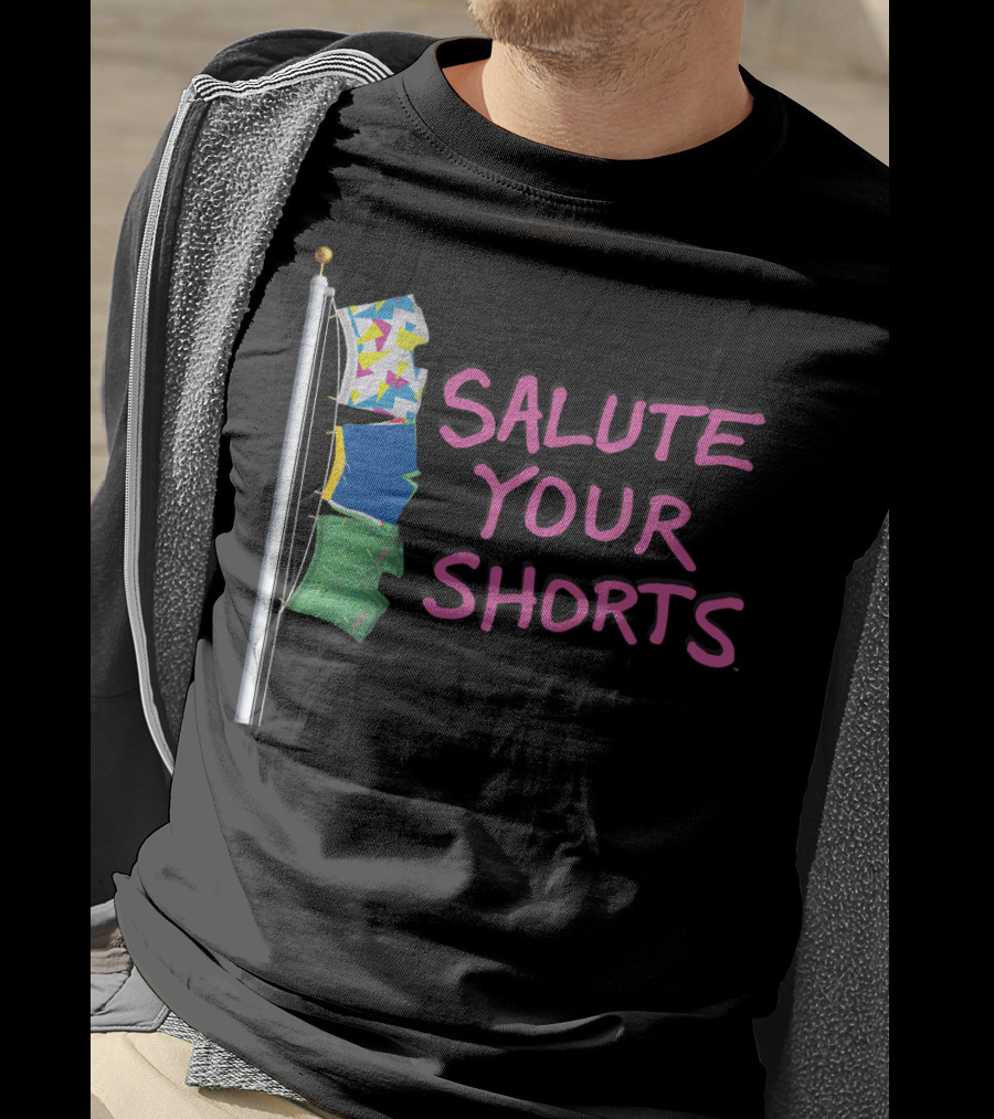 Salute Your Shorts Nickelodeon Flagpole Boxer Shorts Iconic 90s T-Shirt