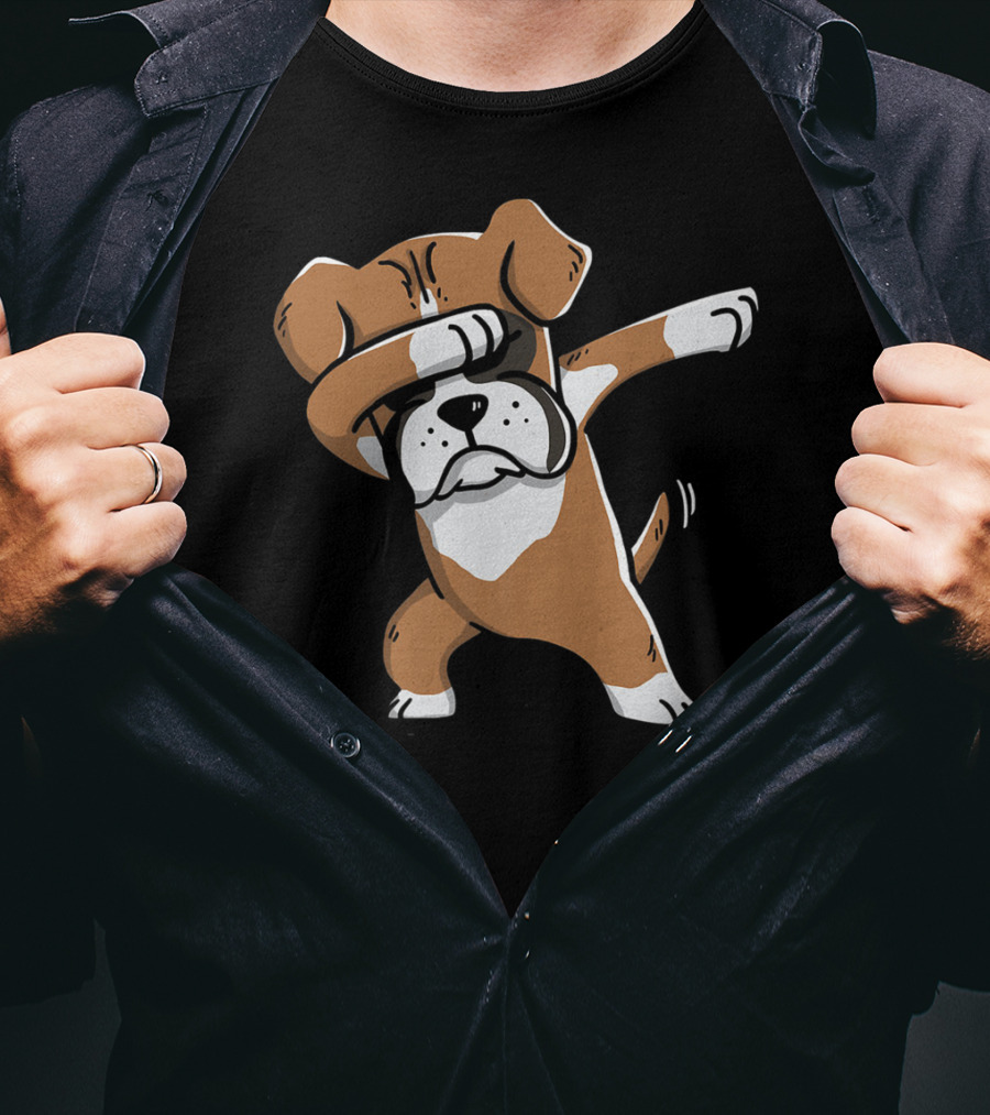 Funny Dabbing Boxer Dog Kids T-Shirt