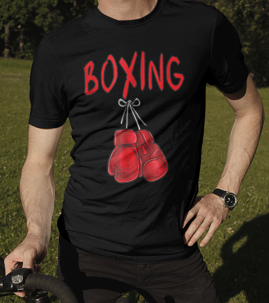 Boxing Red Gloves Training Gym Costume Boxer Iconic Red Gloves T-Shirt