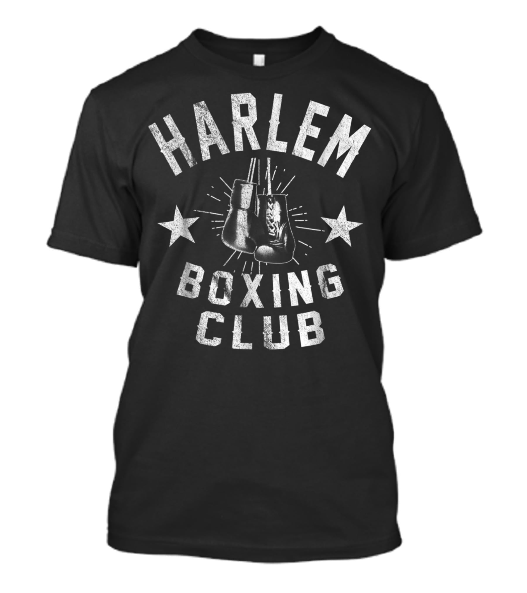 Harlem Boxing Club Vintage Distressed Boxer Gloves With Stars T-Shirt