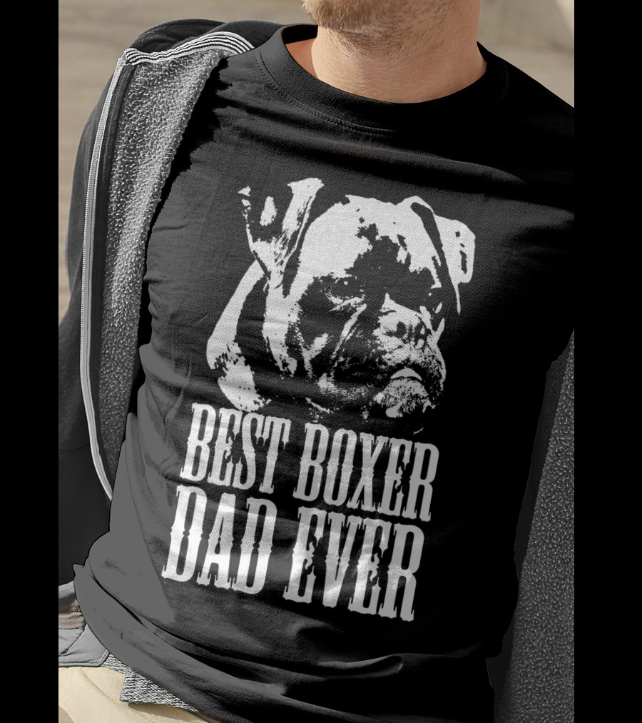 Best Boxer Dad Ever Dog Dad Love Mens T-Shirt