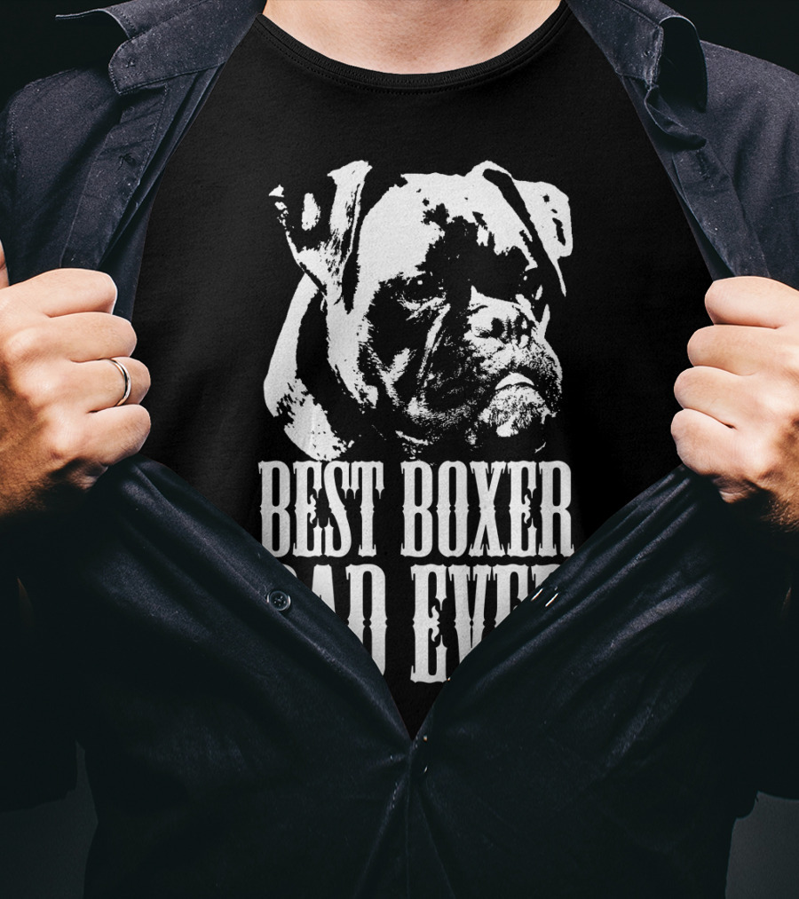Best Boxer Dad Ever Dog Dad Love Mens T-Shirt