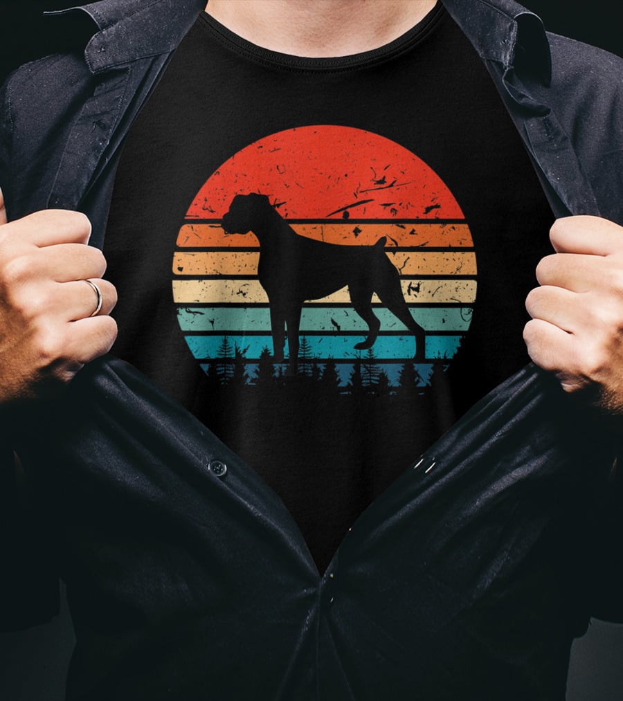 Vintage Boxer Retro Sunset T-Shirt