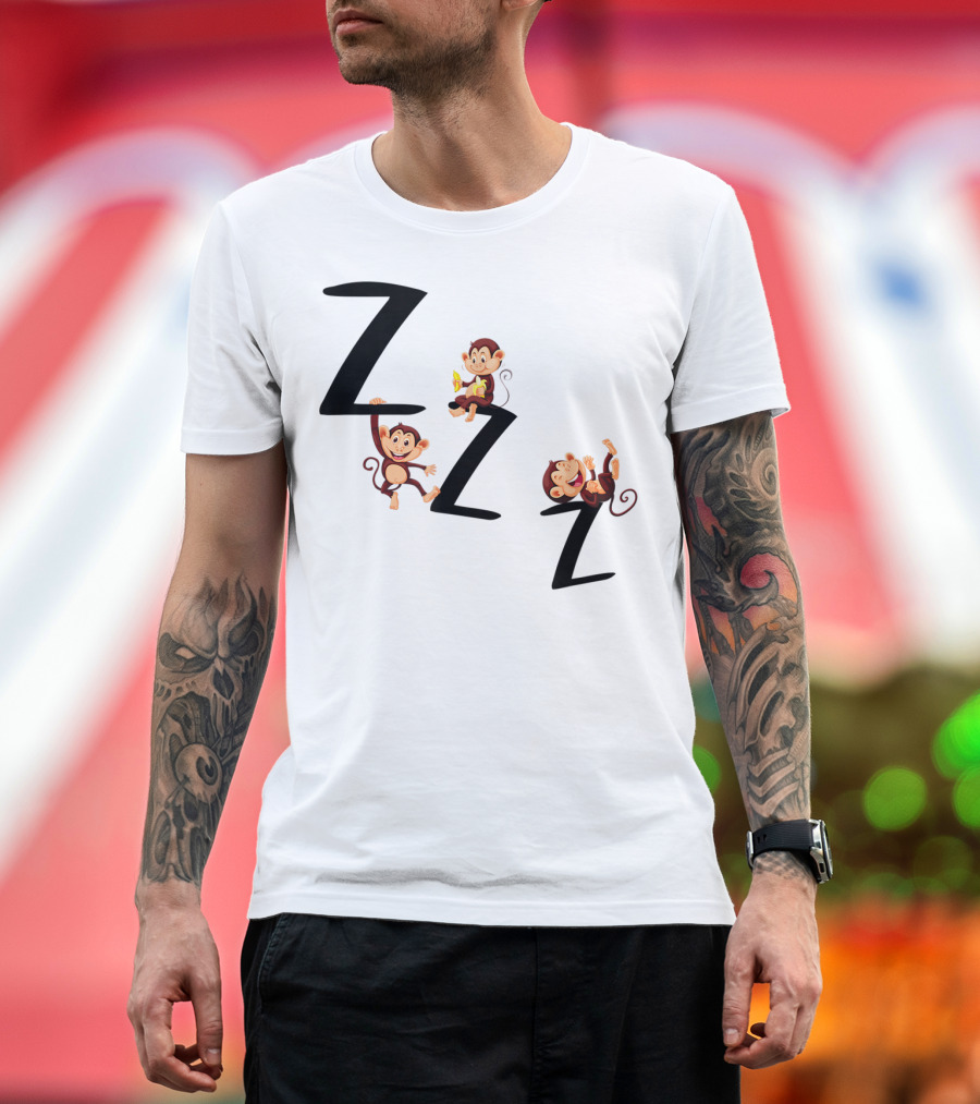 ZZZ Monkeys Trio Playful T-Shirt