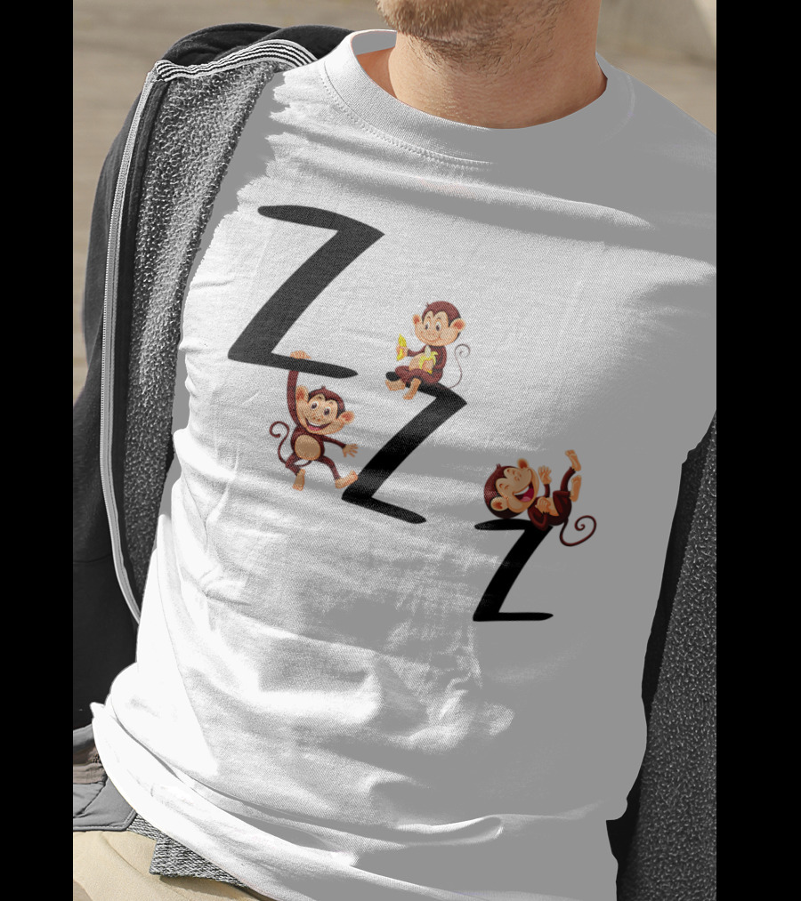 ZZZ Monkeys Trio Playful T-Shirt