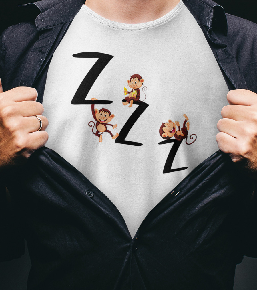 ZZZ Monkeys Trio Playful T-Shirt