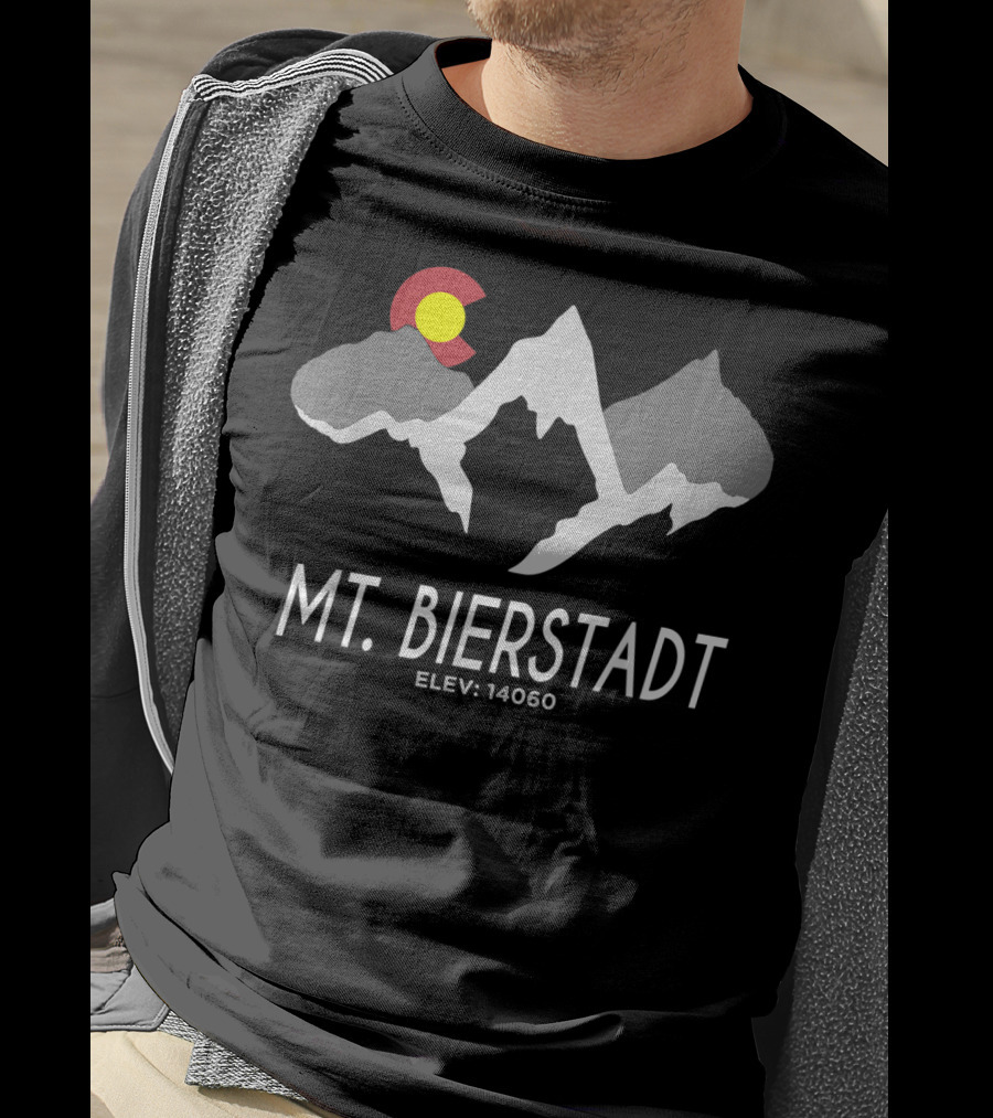 Mt. Bierstadt Elevation 14060 Colorado Mountain Hiking T-Shirt