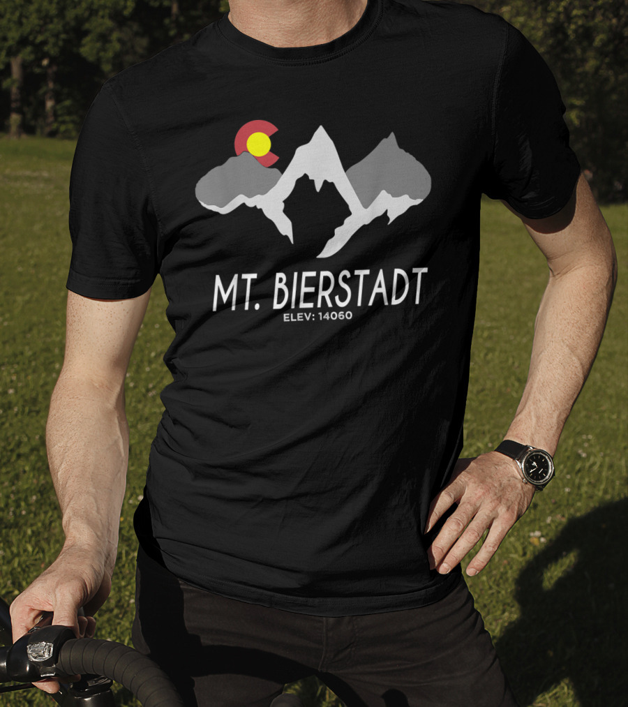 Mt. Bierstadt Elevation 14060 Colorado Mountain Hiking T-Shirt
