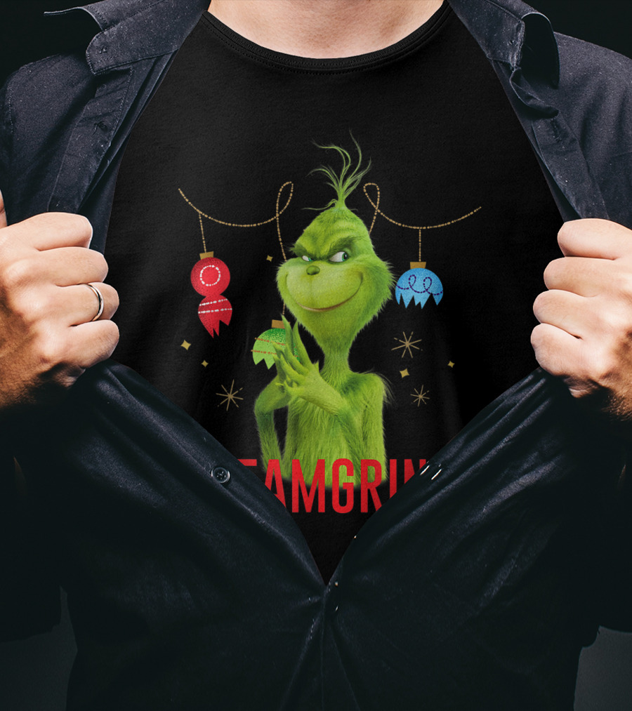 Dr. Seuss The Grinch #TeamGrinch Christmas Ornaments T-Shirt