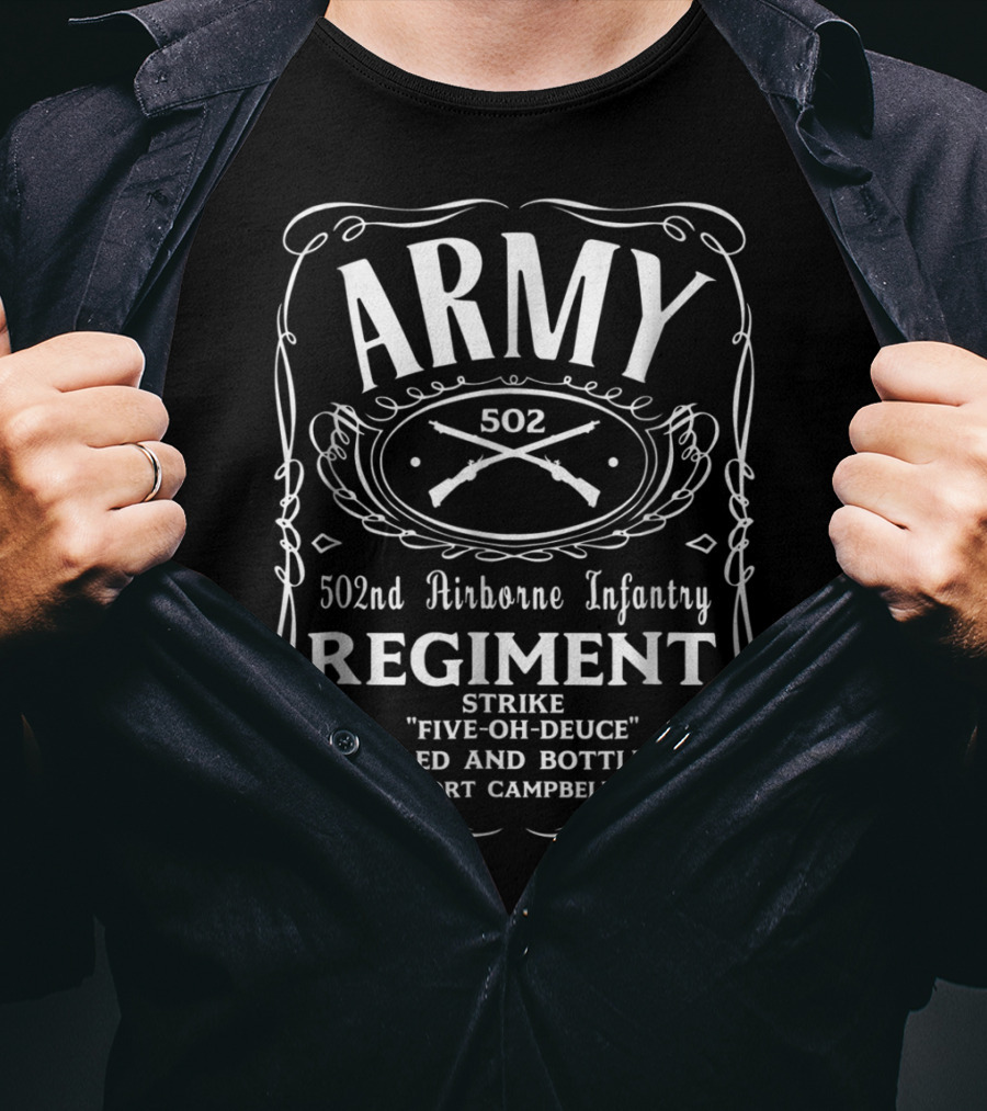 Army 502nd Airborne Infantry Regiment Strike Five-Oh-Deuce Fort Campbell T-Shirt