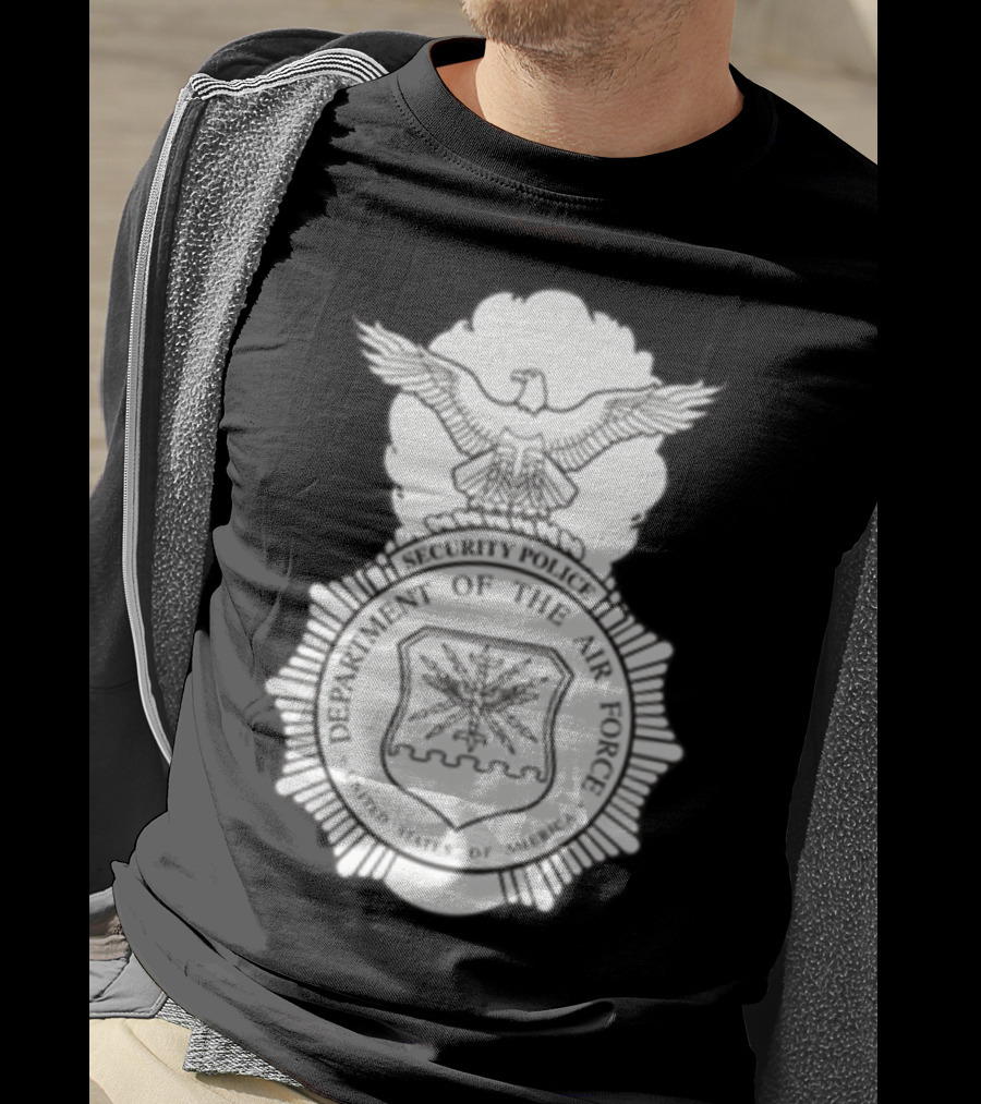 Security Police Department Of The Air Force United States Of America Badge T-Shirt
