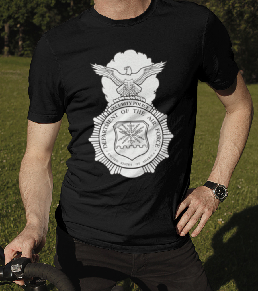Security Police Department Of The Air Force United States Of America Badge T-Shirt