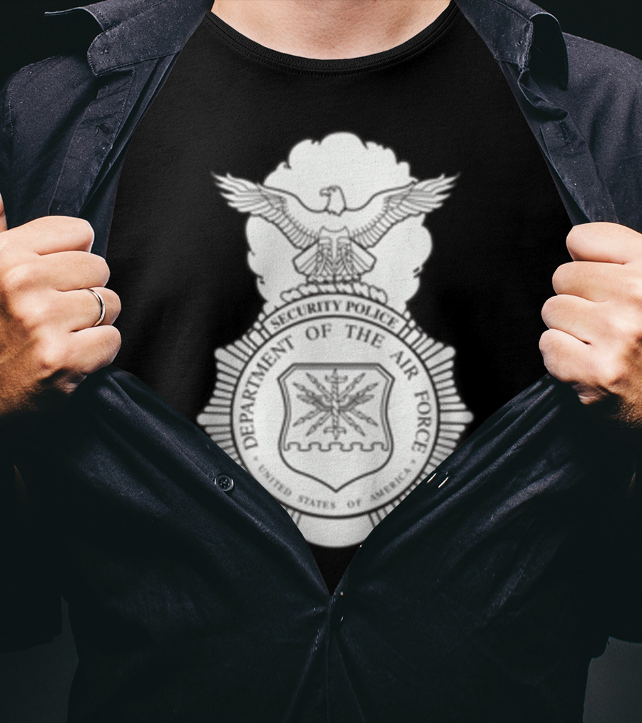Security Police Department Of The Air Force United States Of America Badge T-Shirt