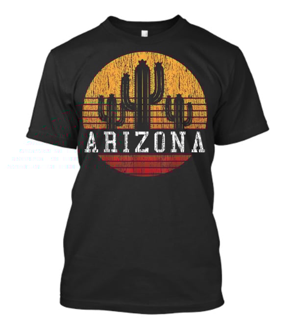 Arizona Vintage Cactus Desert Sunset Retro T-Shirt