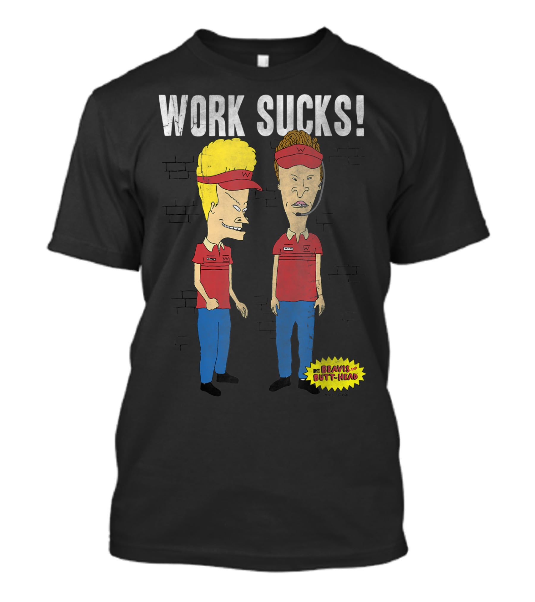 Work Sucks Beavis And Butt-Head T-Shirt