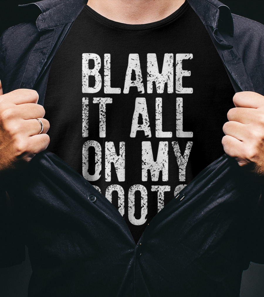 Blame It All On My Roots Retro Country T-Shirt