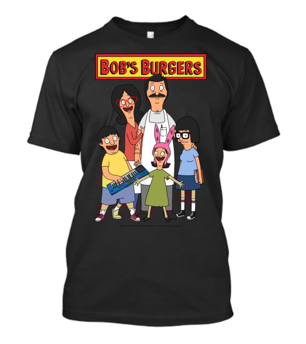 Bob's Burgers Animated Family Group With Bob Linda Tina Gene Louise T-Shirt