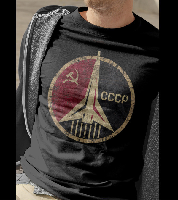 CCCP Original Russia Space Program Emblem With Hammer And Sickle T-Shirt