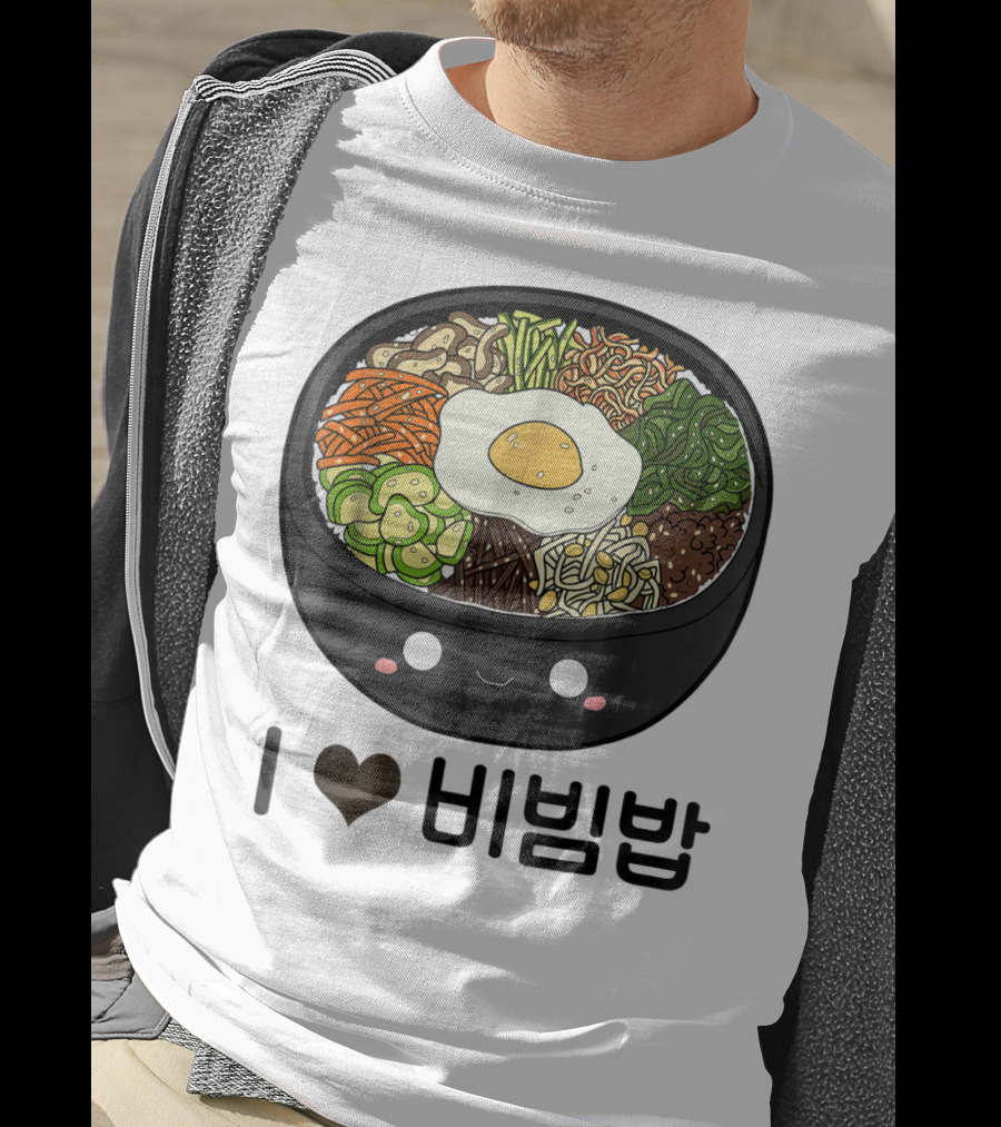 I Love Bibimbap Cute South Korean Food T-Shirt
