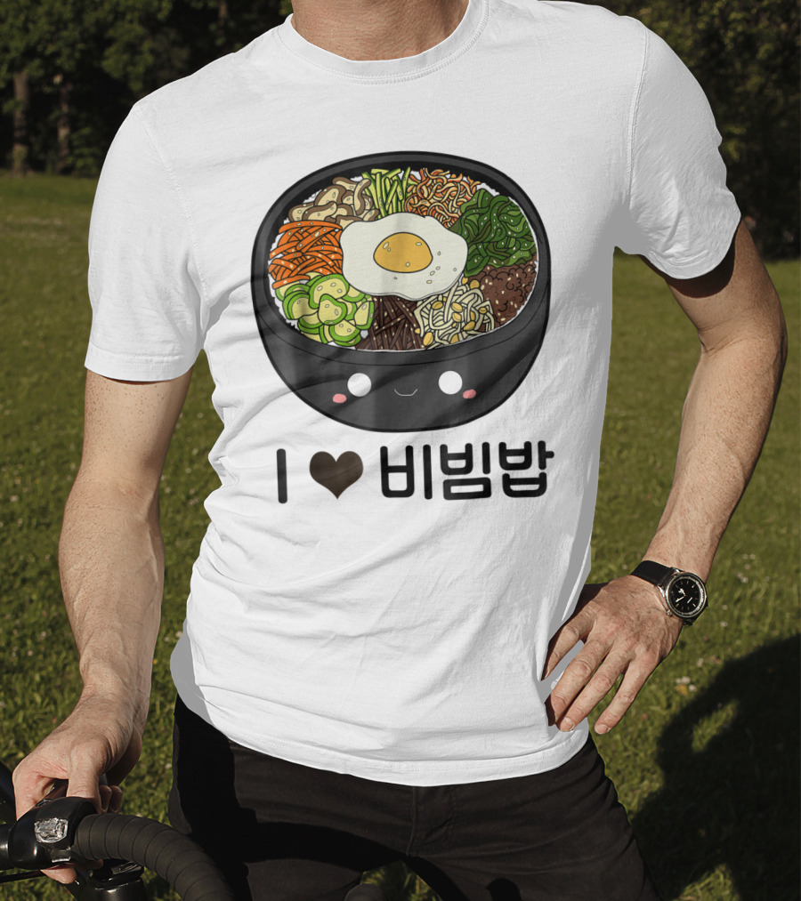 I Love Bibimbap Cute South Korean Food T-Shirt