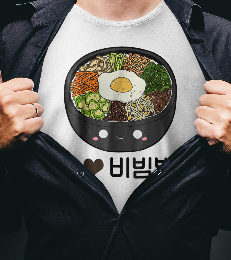 I Love Bibimbap Cute South Korean Food T-Shirt