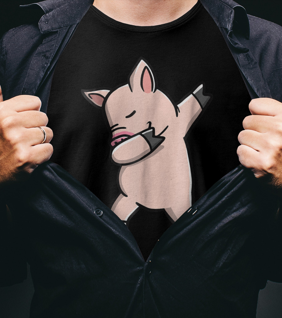 Dabbing Piggy Piglet Youth Gesture T-Shirt