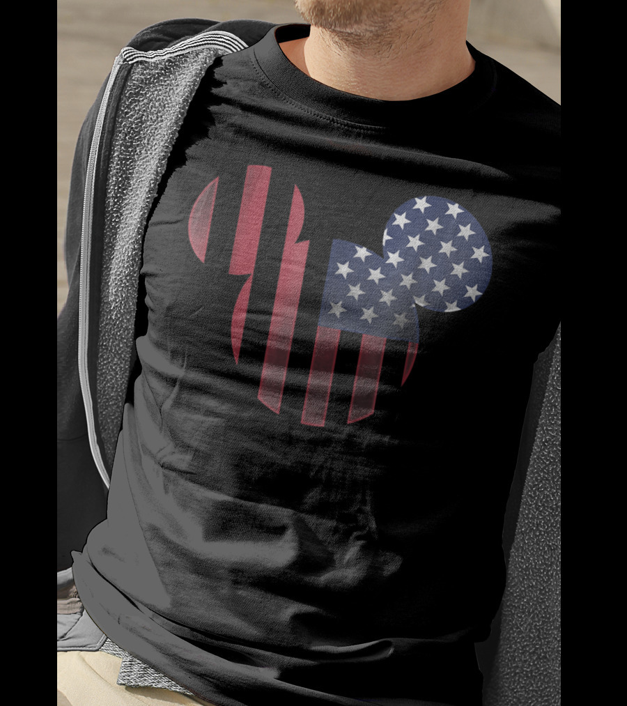 Disney Mickey Mouse Americana Stars And Stripes Ears T-Shirt