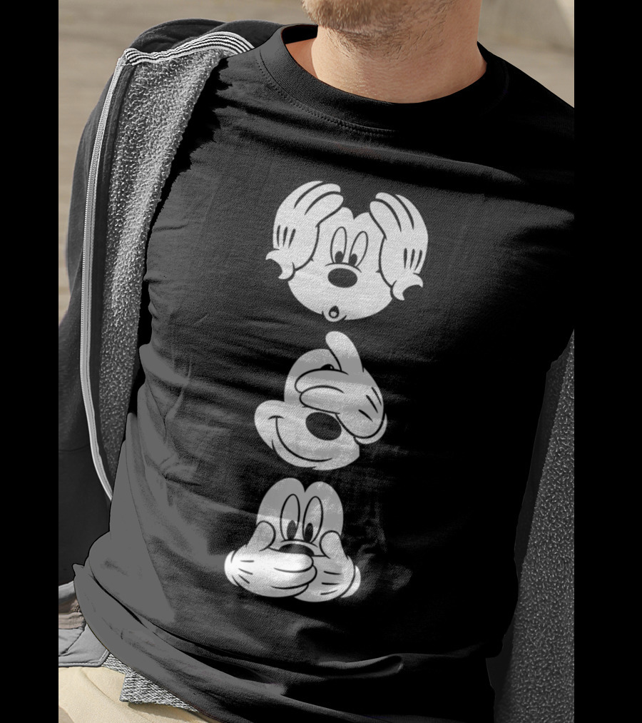Disney Mickey Mouse Hear No Evil See No Evil Speak No Evil T-Shirt