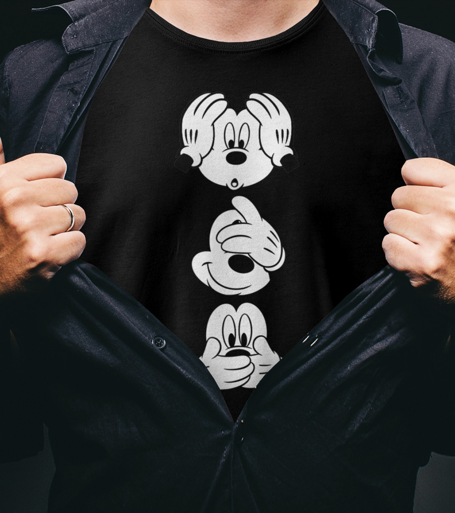 Disney Mickey Mouse Hear No Evil See No Evil Speak No Evil T-Shirt