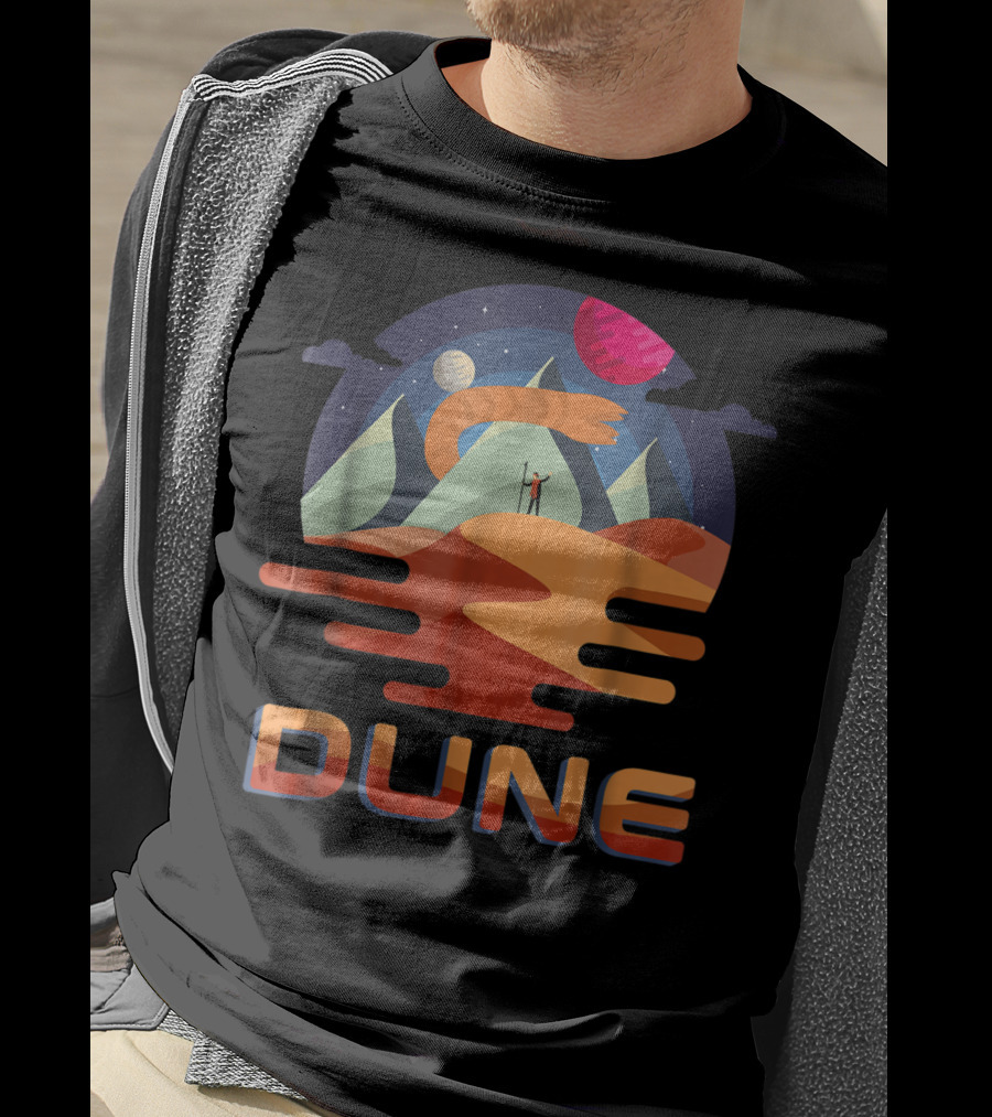 Dune Science Fiction Sci Fi Landscape Arrakis Planets Moon Desert Sand T-Shirt