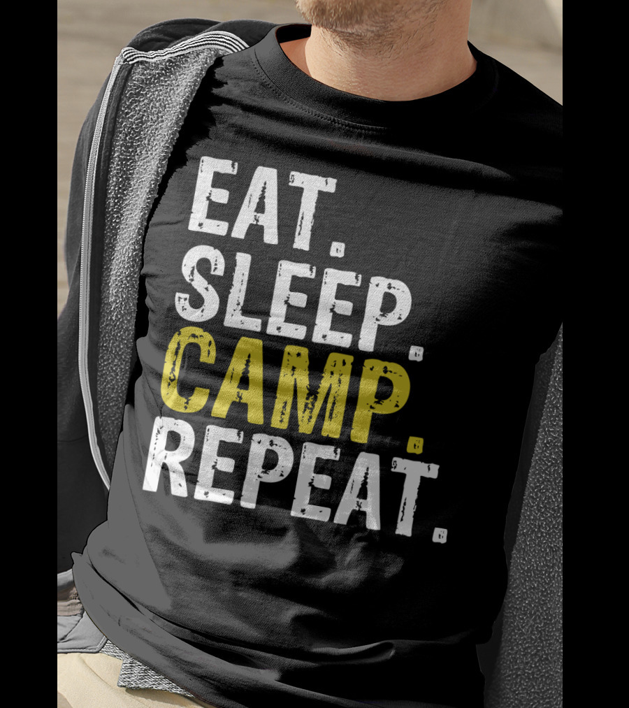 Eat Sleep Camp Repeat Camping T-Shirt