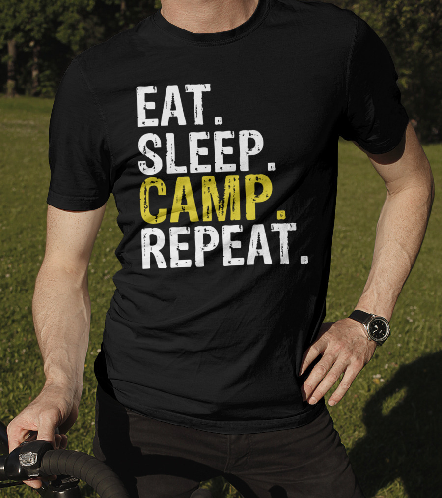 Eat Sleep Camp Repeat Camping T-Shirt