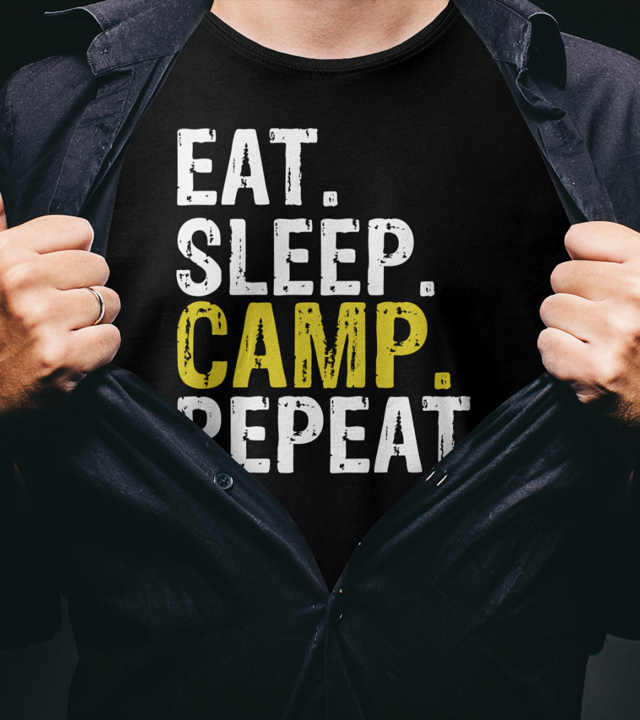 Eat Sleep Camp Repeat Camping T-Shirt