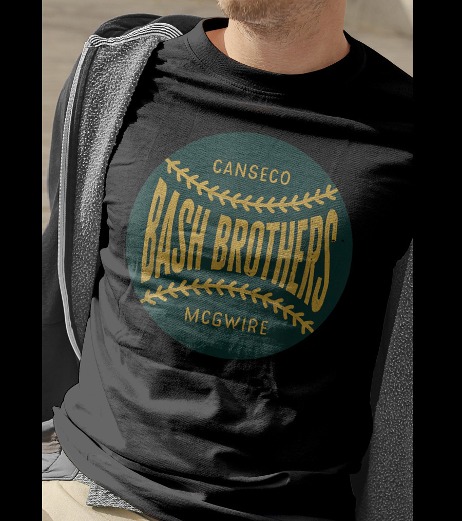 Distressed Vintage Look Bash Brothers Canseco McGwire T-Shirt