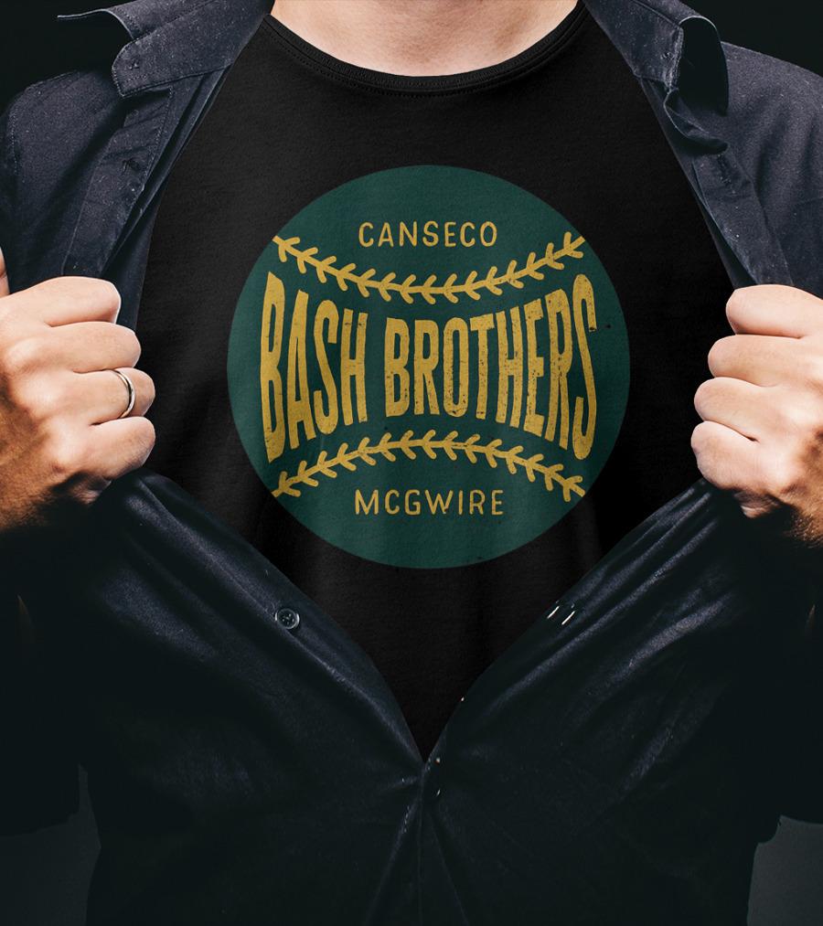 Distressed Vintage Look Bash Brothers Canseco McGwire T-Shirt
