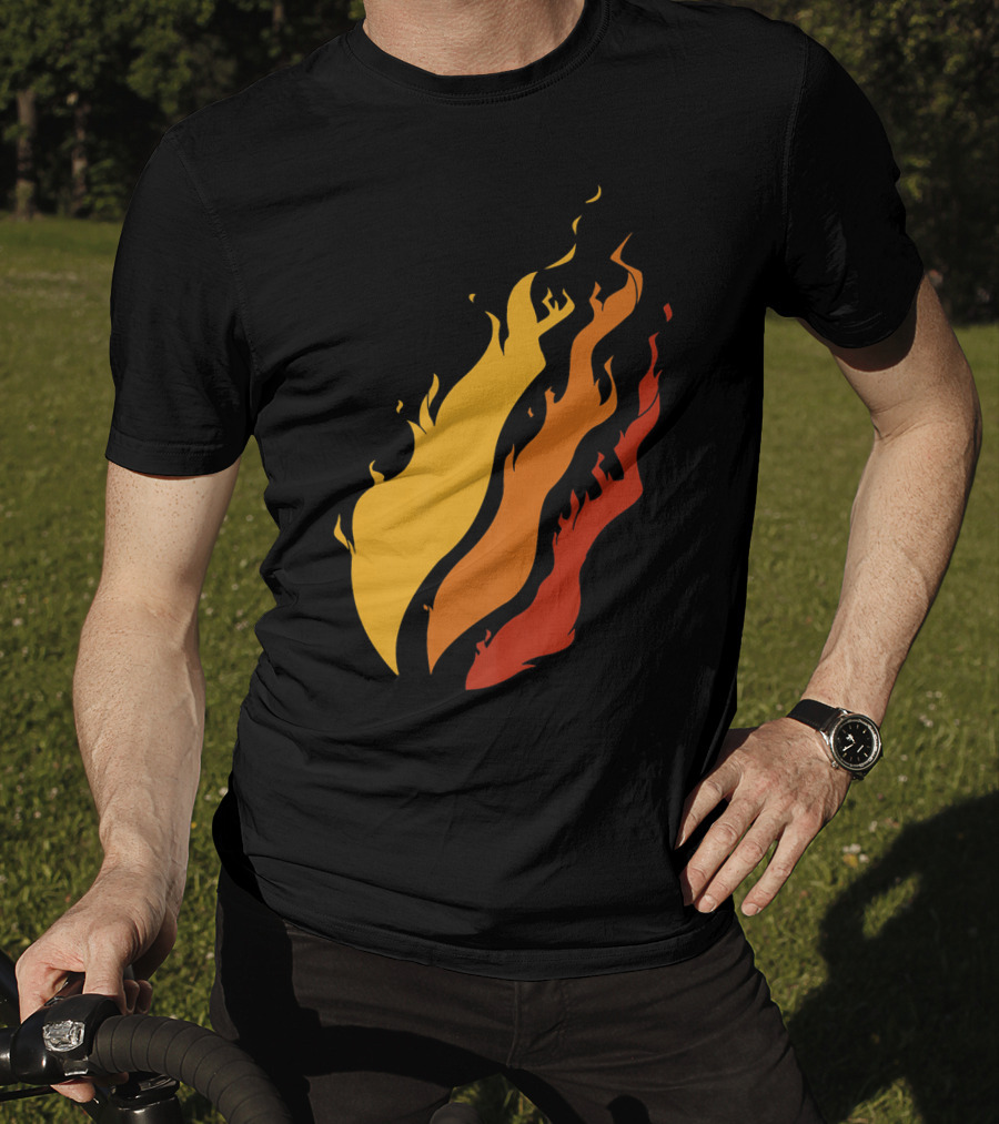 Fire Nation Boys Gaming Playz Streamer Gamer Fiery Flame Elements T-Shirt