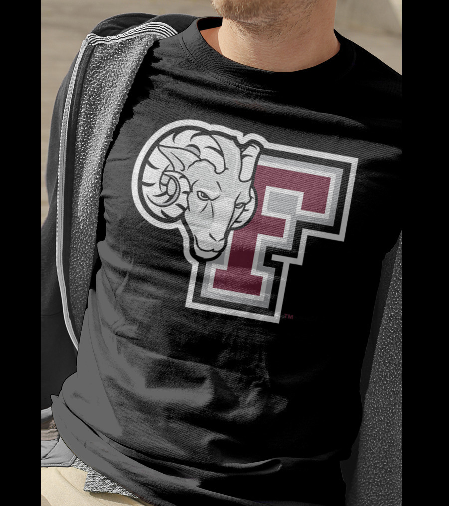 Fordham Rams NCAA College Logo Large F With Ram T-Shirt